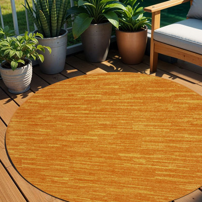 Tapis extérieur rond antidérapant 4 pi x 4 pi Sunburst