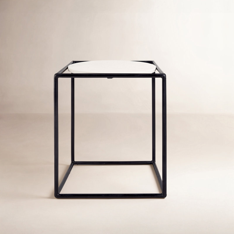 Aldren Marble Top End Table