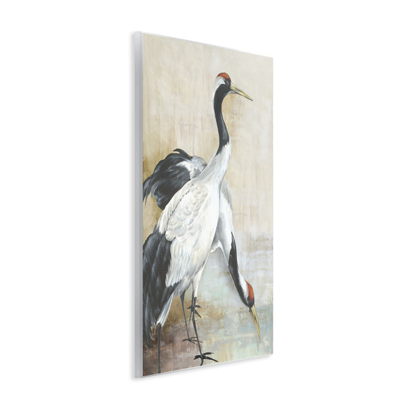 «Crane Duo at Riverside» par Eli Jones, H 19 po x l 13 po