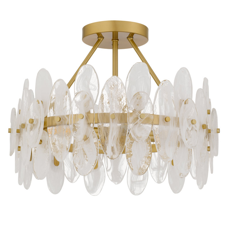 Abigail 4-Light Brushed Gold Semi-Flush Mount