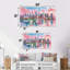 «Pink Toronto Cityscape View I - City Toronto», ensemble d'art mural-1915815238