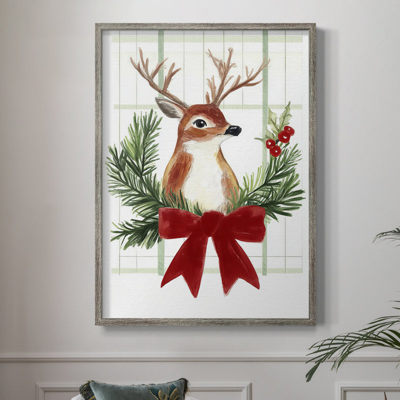 Reproduction d'art encadré «Christmas Holiday Art XL III» - bois massif, H 11 po x l 9 po