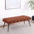Galiano Rust Upholstered Tufted Bench