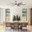 72" Aluminum 6-Blade Large LED Windmill Ceiling Fan With Remote Control