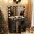Greyden 7-Drawer Lighted Mirror Vanity Set with Charging Station-1786359299