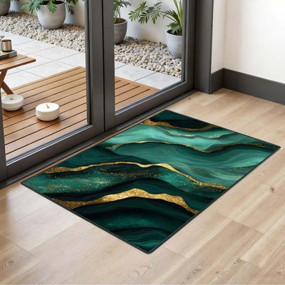 2X3ft Area Rug Washable Non Slip Front Door Rugs For Hallway Foyer Apartment Entry