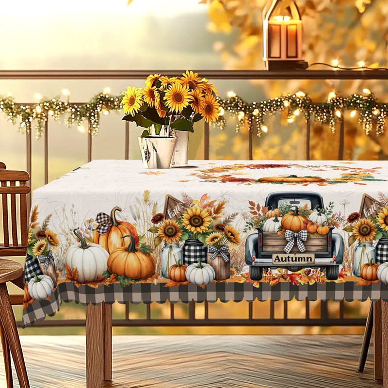 Nappe en polyester 1pc Autumn Decor, L 70 po x l 55 po