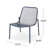 Kincaid Outdoor 3-Piece Conversation Set with IRON Frame - 2 Mesh Chairs & 1 Side Table, Matter Navy Blue-80193945