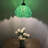 Kleist Tiffany Pendant Lighting Green Stained Glass Leaves LED Bulb Included 12”W*12”D*60”H