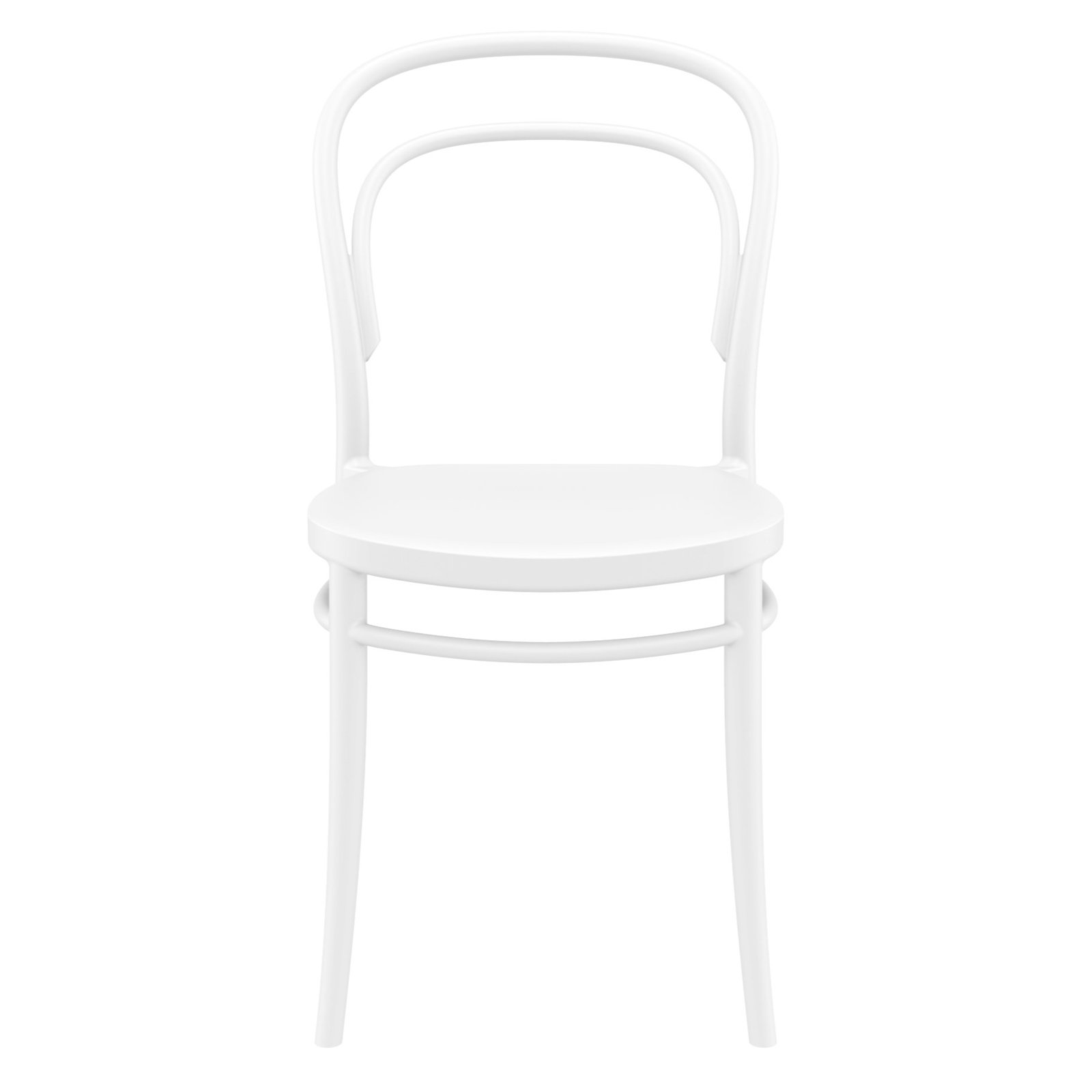 Farrah Stacking Patio Dining Side Chair, Chair White