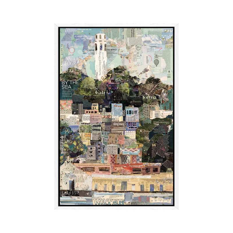 Top of the World 1 Piece Wall Art on Canvas, 66.04cm H x 45.72cm W x 3.81cm D, White Framed