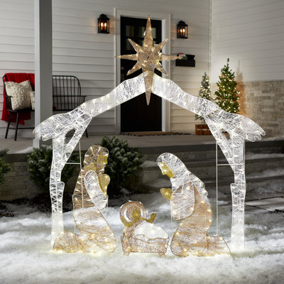 72 in. Nativity Scene with LED Lights