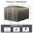 8X10ft Outdoor Metal Storage Shed With Metal Foundation-121497795-121497796