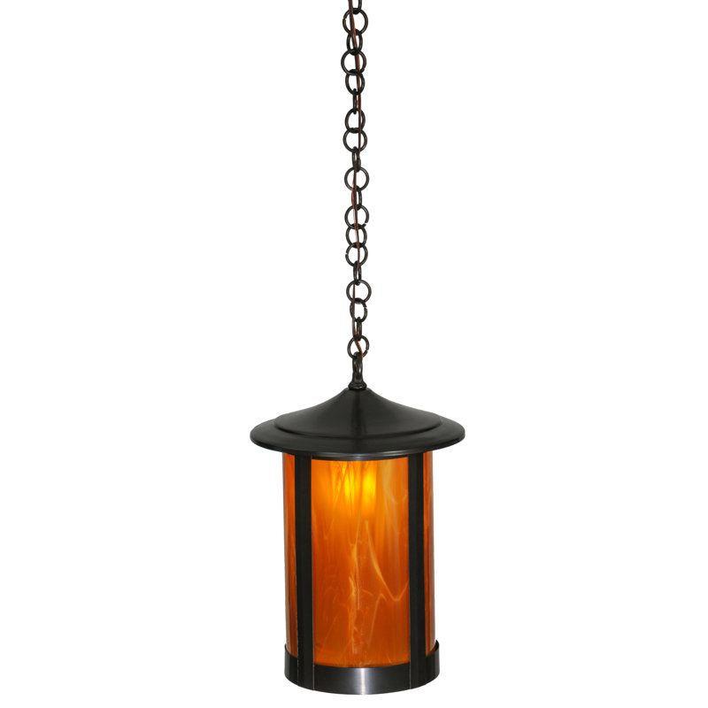 Fulton Prime Brown Glass 59" Tall Lantern Pendant