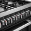 Cosmo 36 po Nebula Collection Cuisinière à gaz, 5 brûleurs, four à convection rapide, grilles en fonte en noir mat
