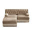 Canapé modulaire en forme de L en velours avec jupe à pampilles Chesterfield-447714857