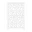 Cloison d'intimité en métal avec écran d'intimité autoportant pour terrasse et jardin en forme d'oiseau blanc W3,8Ft X H6ft-1955711335