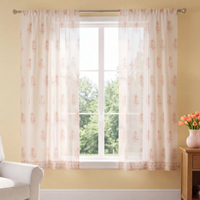 Brookridge Semi-Sheer Cotton Curtain Panel Set