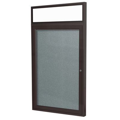 Ghent Vinyl Enclosed Cabinet Metal Bulletin Board