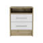 Table de chevet, table de bout, plateau supérieur Eter, deux tiroirs - blanc / chêne clair Eter-1151293371