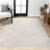 Ralphie Modern Geometric Checkerboard High-Low White/Cream Rug
