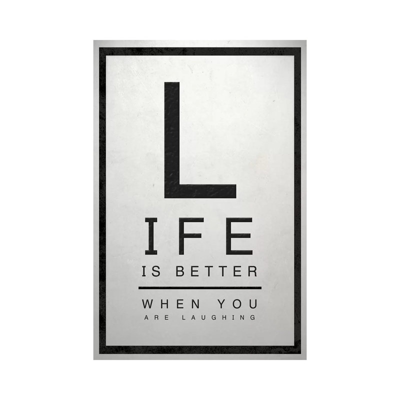 «Inspirfagtional Eye Chart II» par Sd Graphics, art textuel sur toile tendue, H 12 po x l 8 po x P 0,75 po