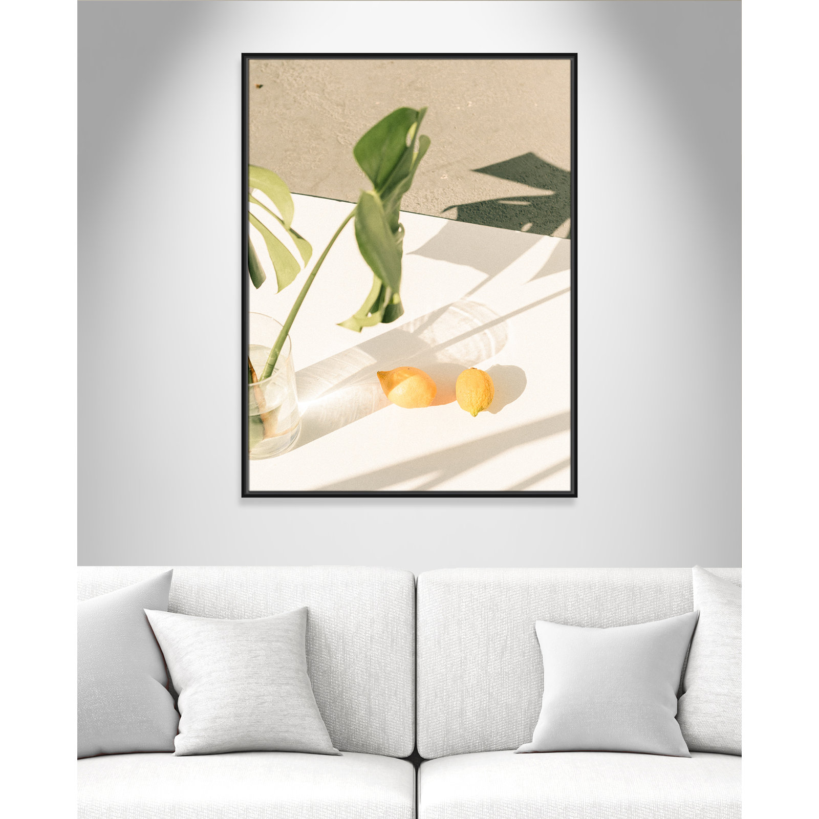 Citrus and Palms Print, 41.5'' H x 31.5'' W x 2'' D, Black Framed