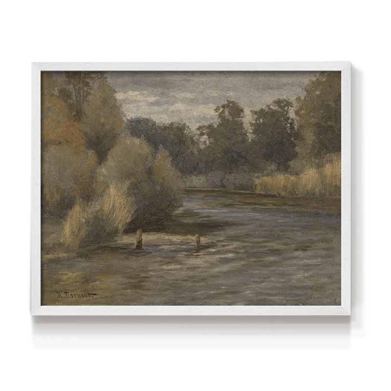 Paysages rétro-DCXVII - impression encadrée - réaménageable, H 22 po x l 28 po, Blanc