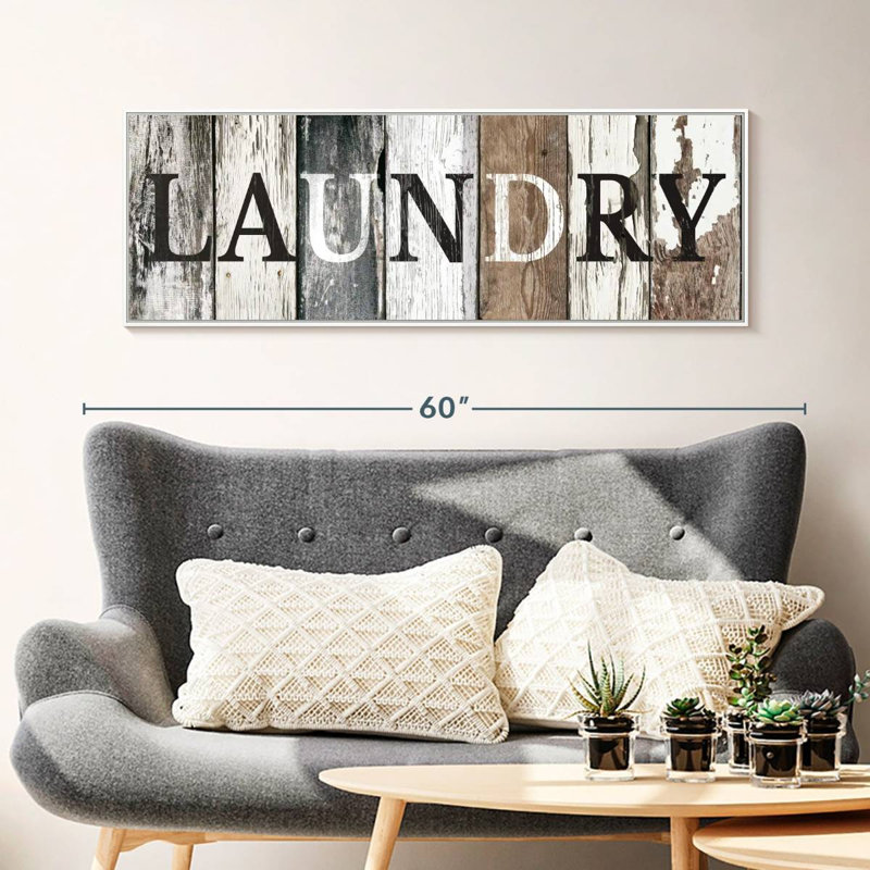 Plaque murale rustique, 46" X 16", Floating Frame White