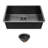 30"X18"X9" Gunmetal Black Undermount  Kitchen Sink 16 Gauge Single Bowl With Drain Assembly