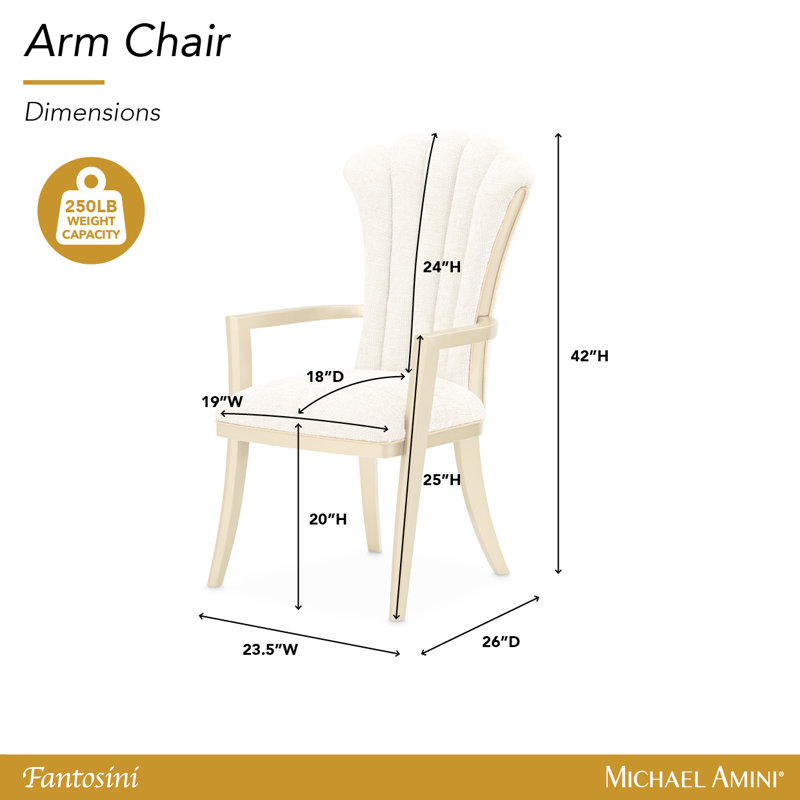 Fantosini Arm Chair - Natural/Gold