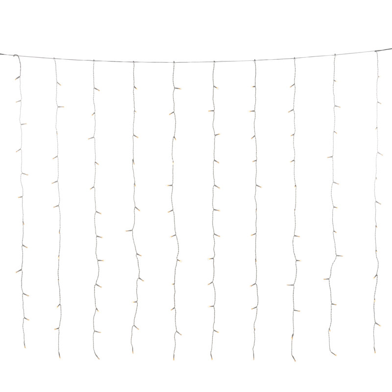 1.4M LED 120 Curtain - Bulb String Lights, Warm White