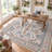 Vintage Floral Area Rug, Non-Slip Fade-Resistant Decorative Carpet for Living Room, Bedroom, Holiday Decor - Soft Durable Floor Mat (Multi-Color)-1287109116
