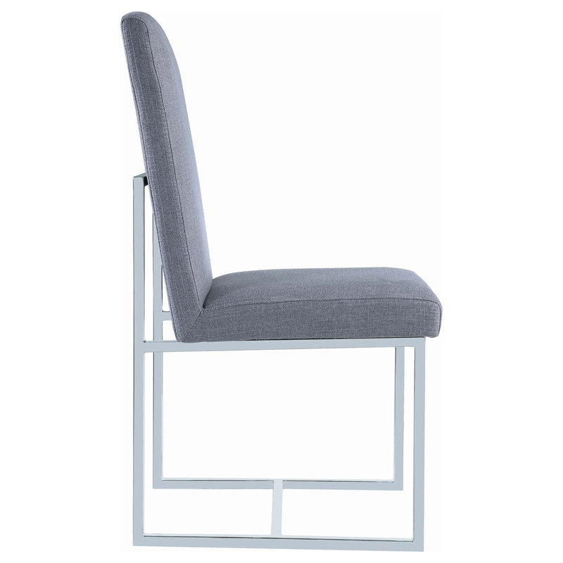 Grey Cube Base Dining Chair