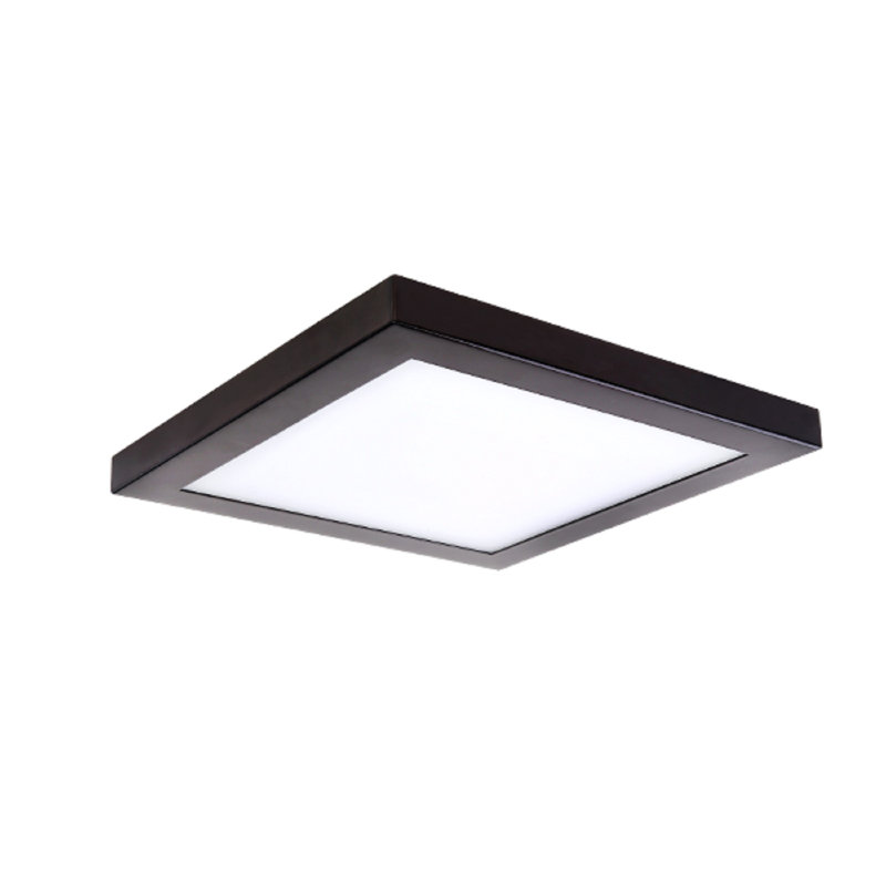 Lumière carrée 120v 5cct, H 13 po x l 13 po x P 1,5 po, Bronze