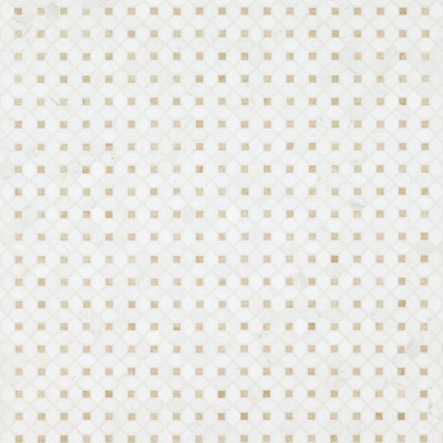 Bianco Dolomite 12.4 in. x 12.4 in. Polished Marble Mosaic Tile