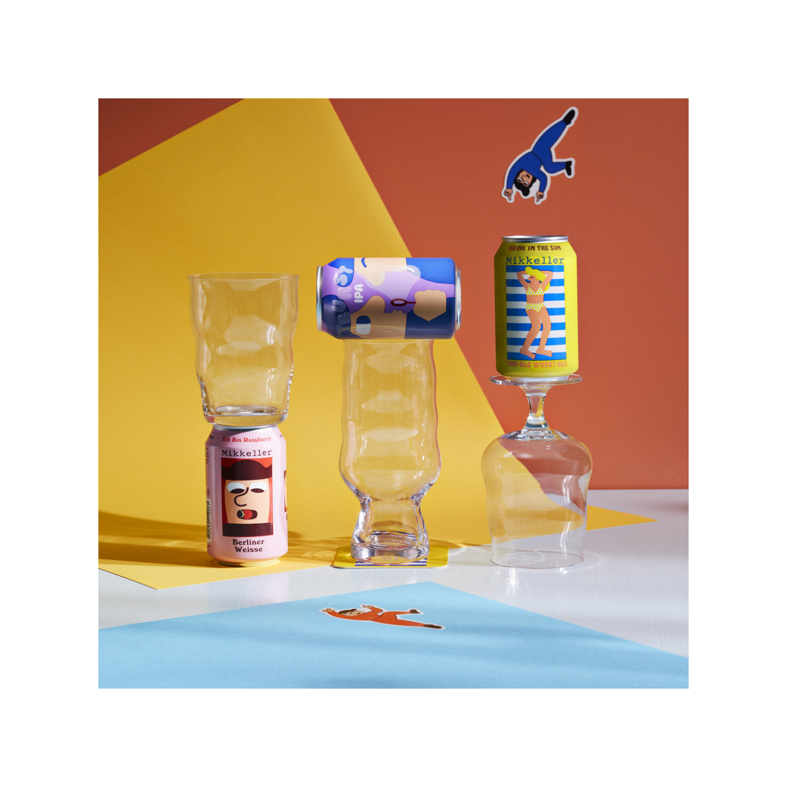 Mikkeller IPA Beer Glass 16.9 Oz Clear 2 Pcs.