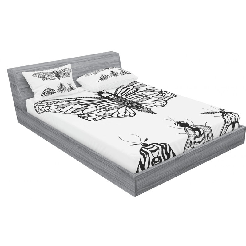 Microfiber Sheet Set, Queen Sheet Set with Fitted Sheet
