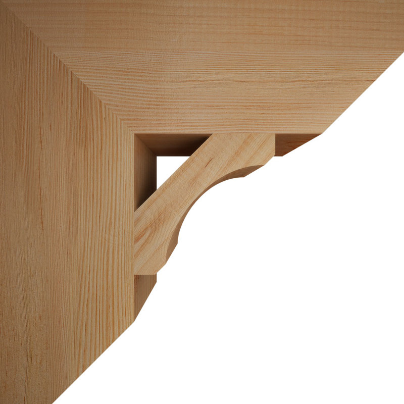 Support en bois / corbeau, Douglas (lisse), H 18 po x l 5,5 po x P 18 po