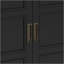 Armoire de rangement basse en bois noire Burlington