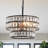 Modern 2-Tier Black Drum K9 Crystal Chandelier-1883591268