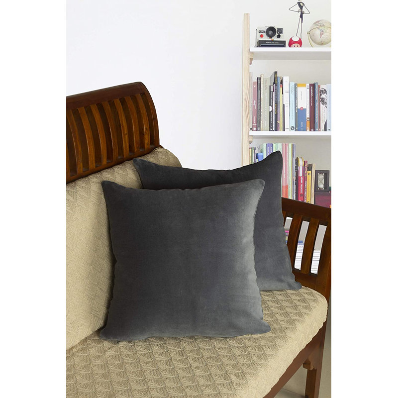 Cotton Pillow Cover, 18" x 18", Gray