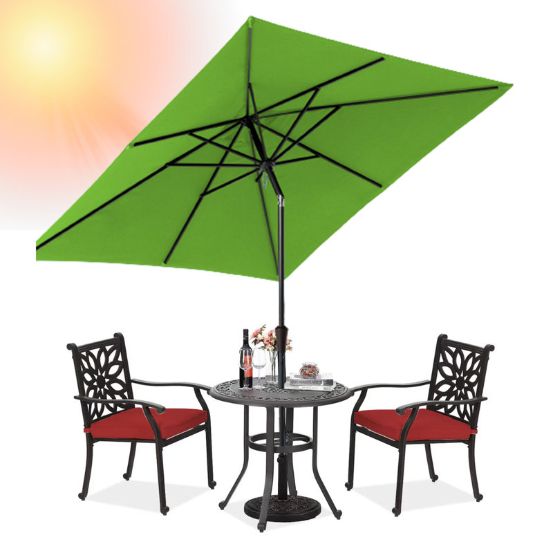 Parasol carré 7,5 x 7,5 pi, Vert pomme