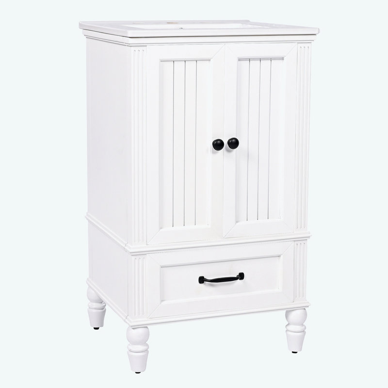 Meuble-lavabo blanc avec lavabo 20 po