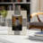 Rectangular Decorative Photo Frame with Striped Design - Stylish Picture Frame for Console Table Accent for Entryway Decor - 9", Black & White
