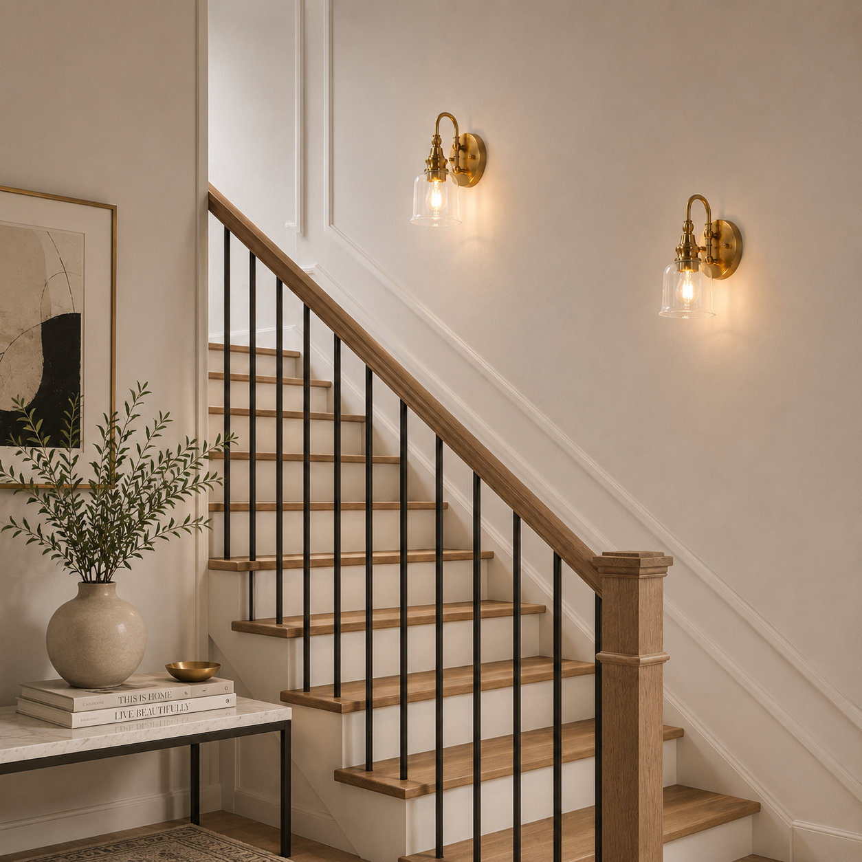 Cassiel Single Light Dimmable Armed Sconce, Copper