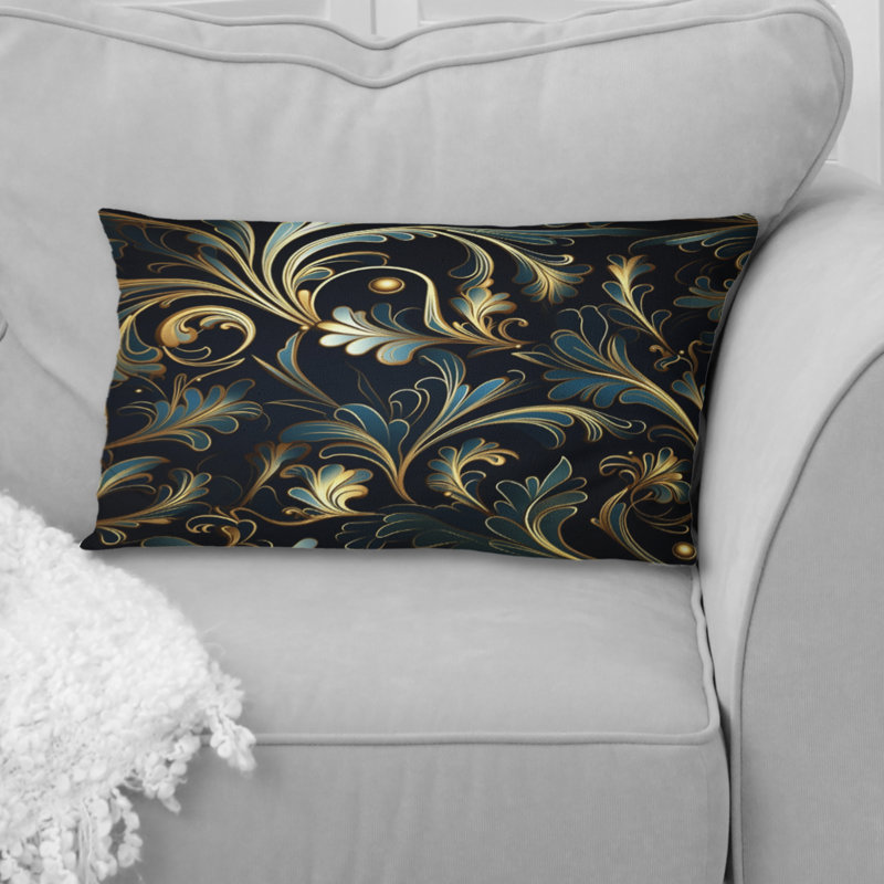 Coussin en polyester Ikat