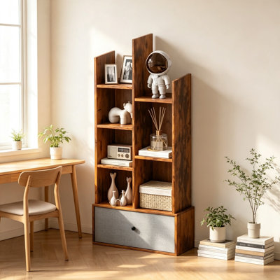 118 cm H x 53 cm W Geometric Bookcase