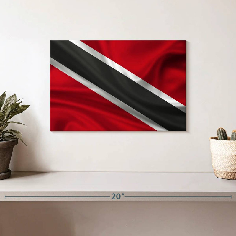 Drapeau en soie Borges de Trinité-et-Tobago, H 8 po x l 12 po