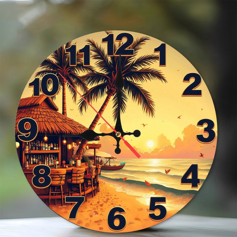 Décoration murale horloge de plage Beach